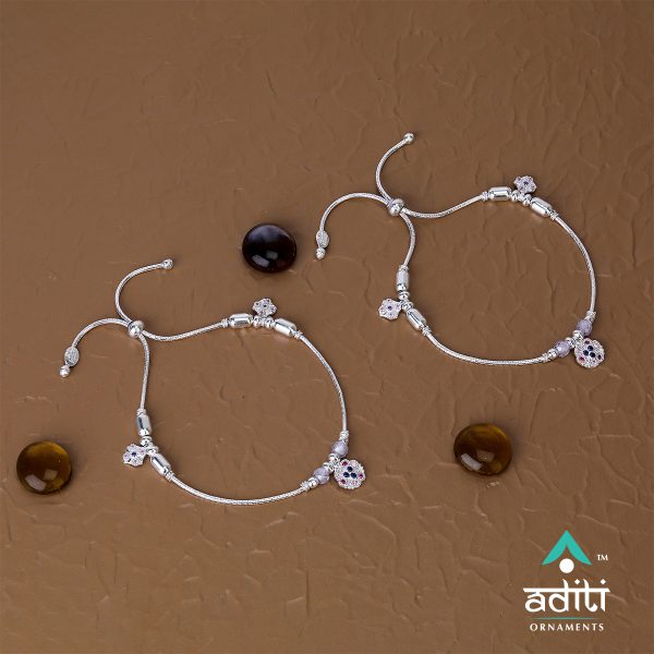 Adjustable Chain Payal, Silver Chain Payal Aditi Ornaments