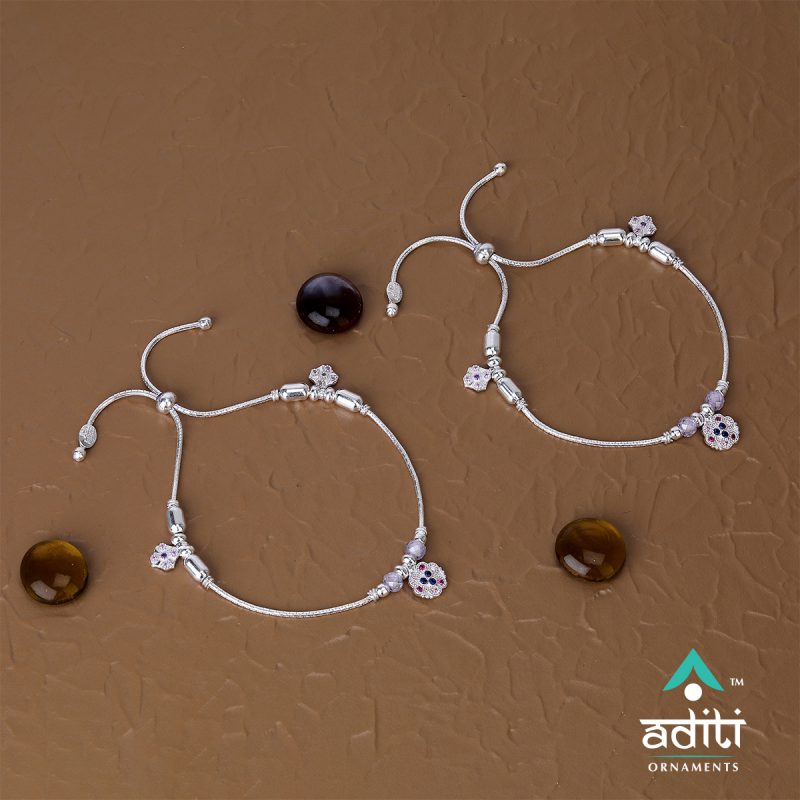 Adjustable Chain Payal, Silver Chain Payal Aditi Ornaments
