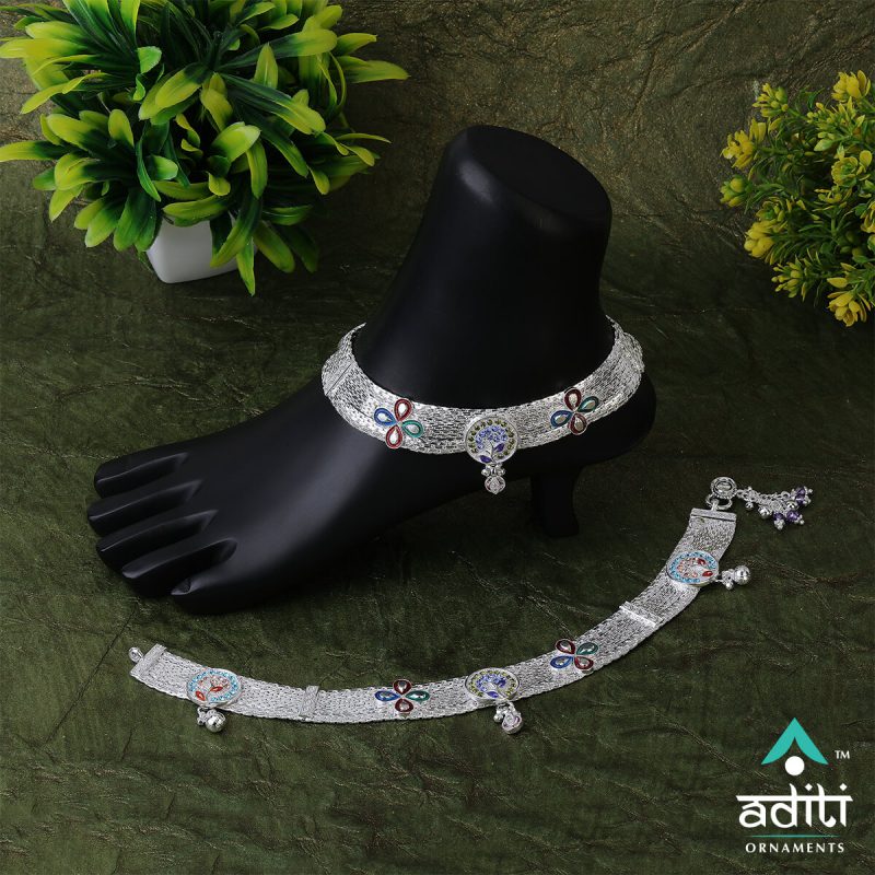 Round Chain Payal, Silver Chain Payal, D Payal, Silver Payal, Aditi Ornaments