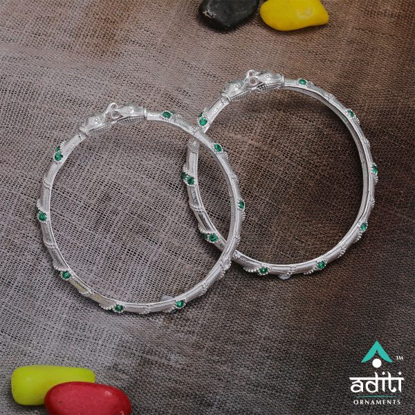 Micro Baccha Bangles, Silver Baccha Bangles Silver Bangles, Aditi Ornaments