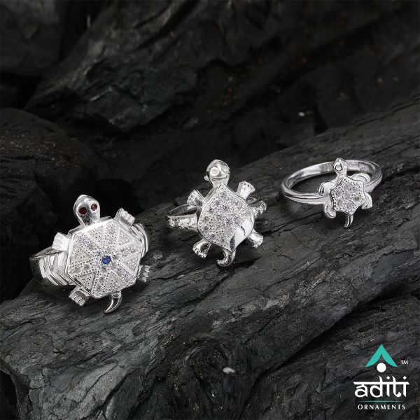 Kachua Rings, Silver Kachua Rings, Silver Rings, Aditi Ornaments