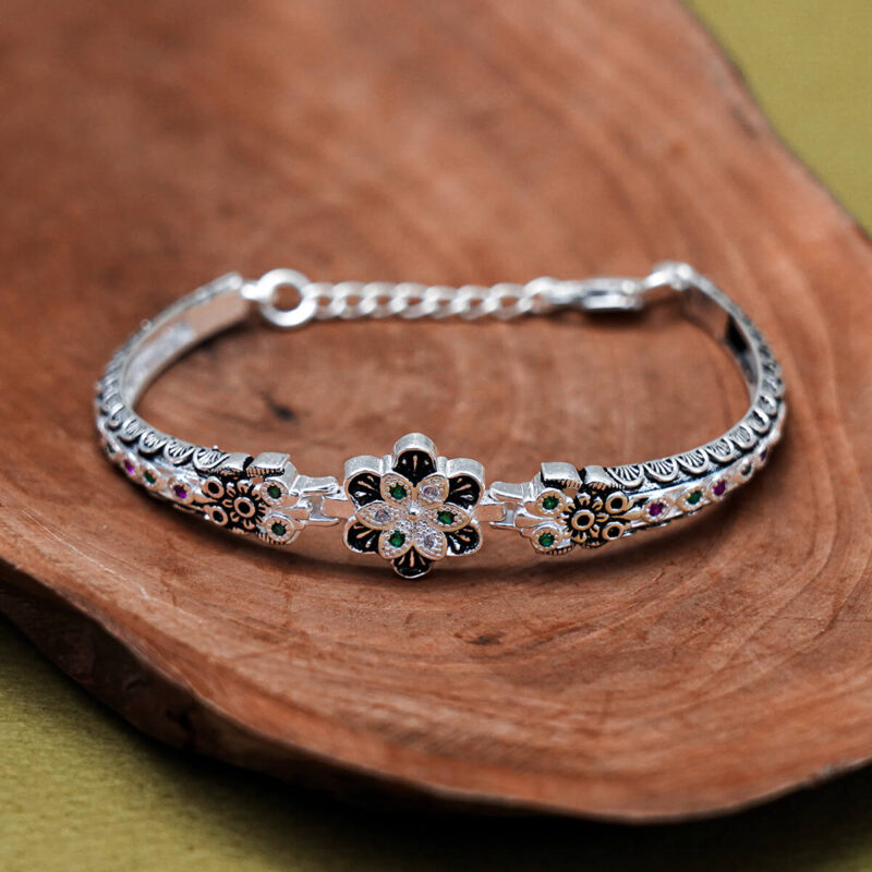 LuvMyJewelry Moon Phases Design Sterling Silver Diamond Women Bracelet |  Hawthorn Mall