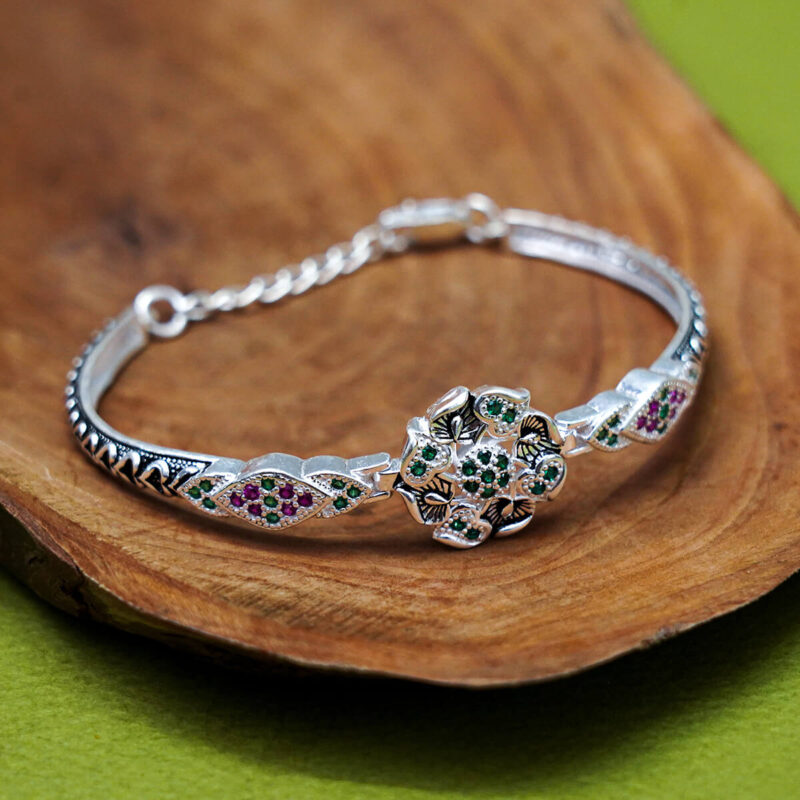 Latest Elegant Woman Gift Jewelry 925 Sterling Silver with Purple CZ Rope Design  Bracelets Lady Wristband Bangles - AliExpress